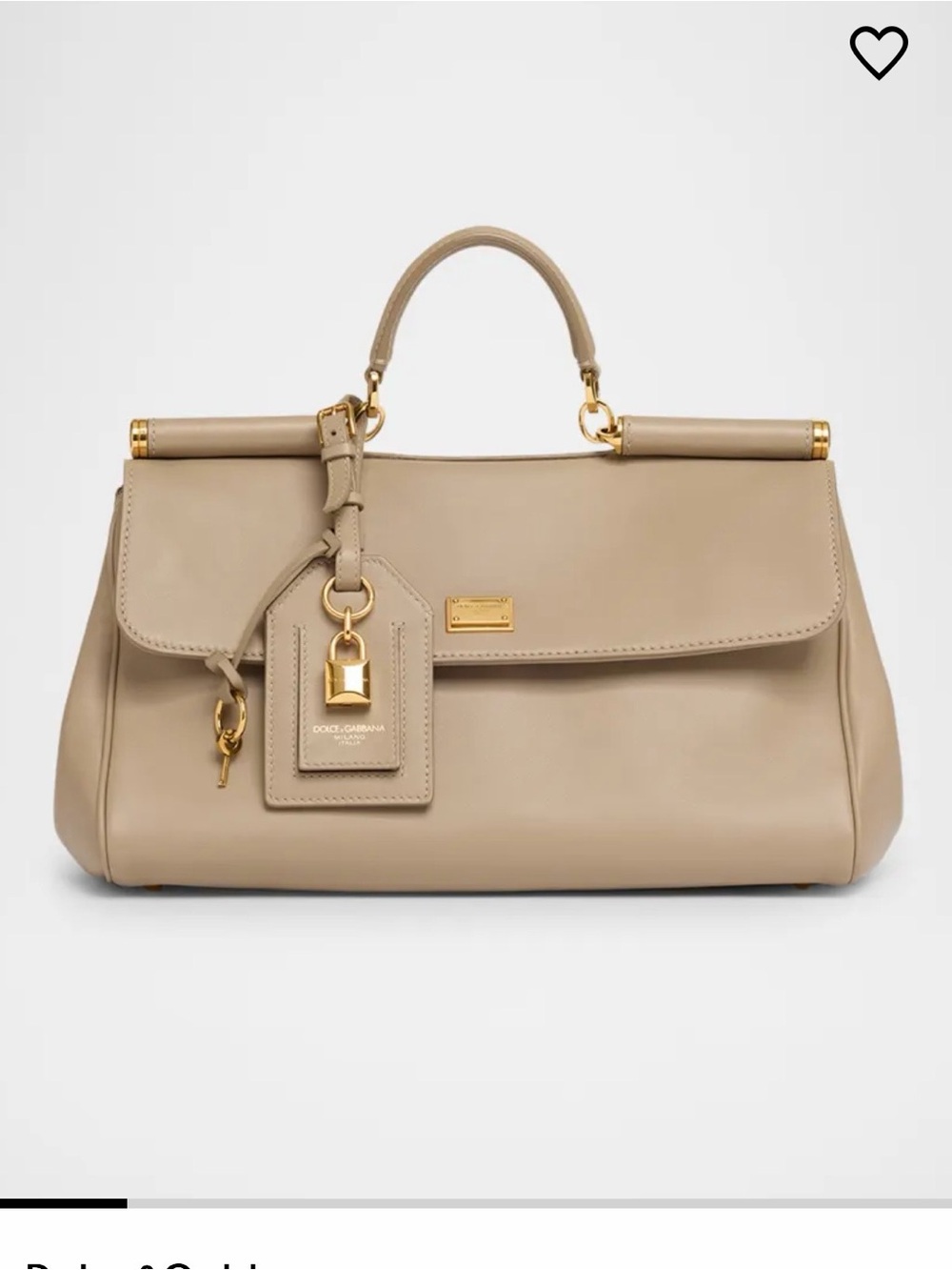 Dolce & Gabbana My Sicily Leather Top-Handle Satchel with Gold Hardware
NWT